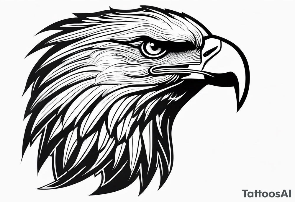 plain flag with eagle on it tattoo idea