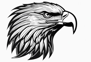 plain flag with eagle on it tattoo idea