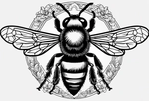 Honeybee, but I want it to look like a symbol. Not like an actual live insect. tattoo idea