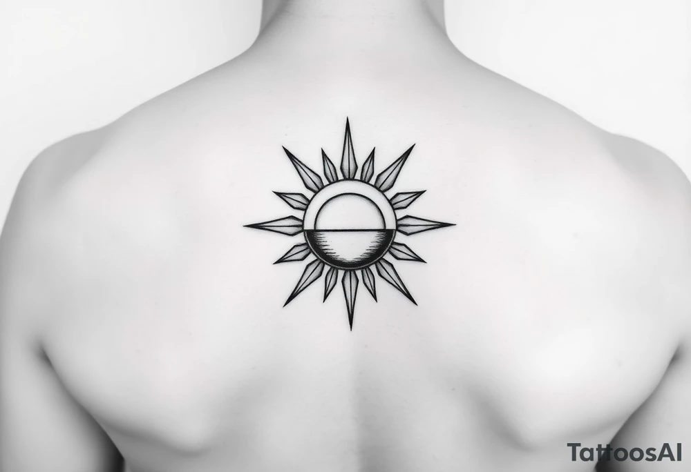 Half sun tattoo idea