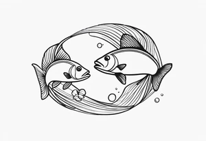 Small pisces tattoo idea