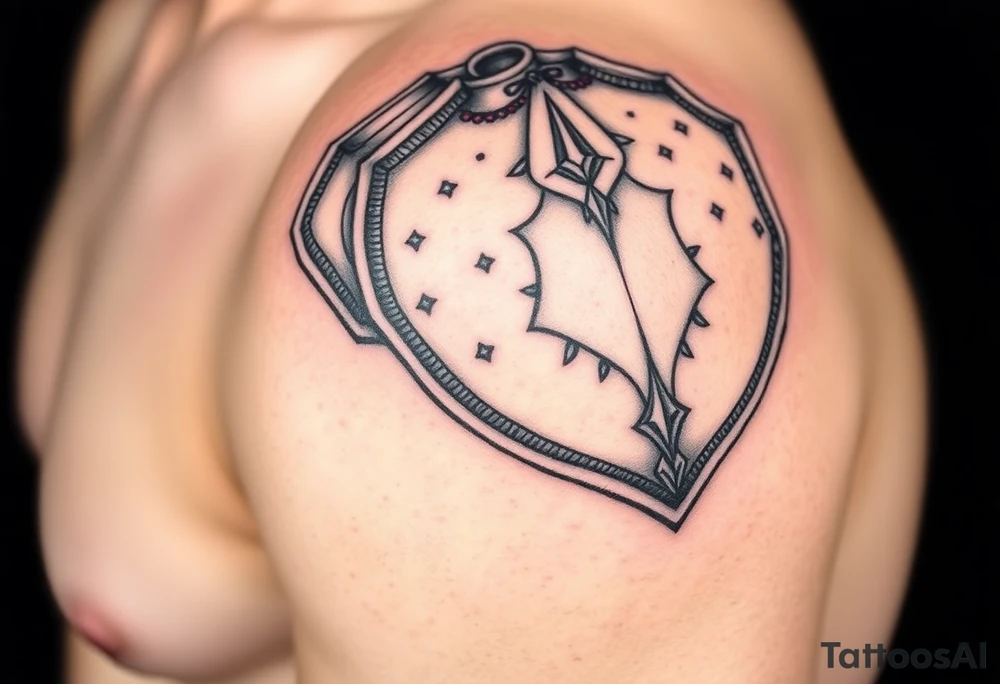 Mid-evil
 Shoulder plate armor tattoo idea
