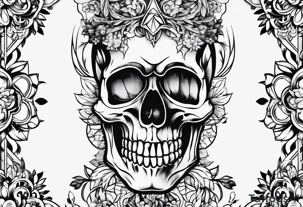 simple skeleton tattoo idea