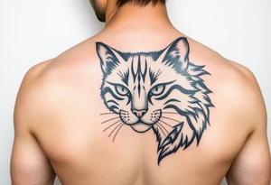 black cat tattoo idea