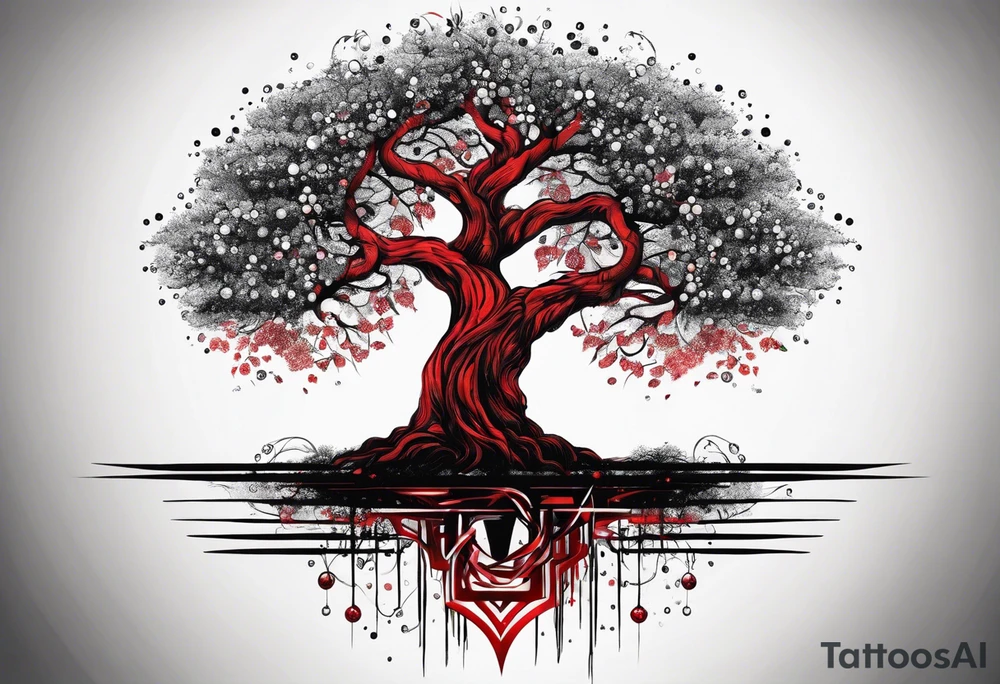 Red-black tree with binary code tattoo idea