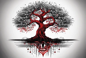 Red-black tree with binary code tattoo idea