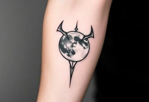 diabolic moon tattoo idea