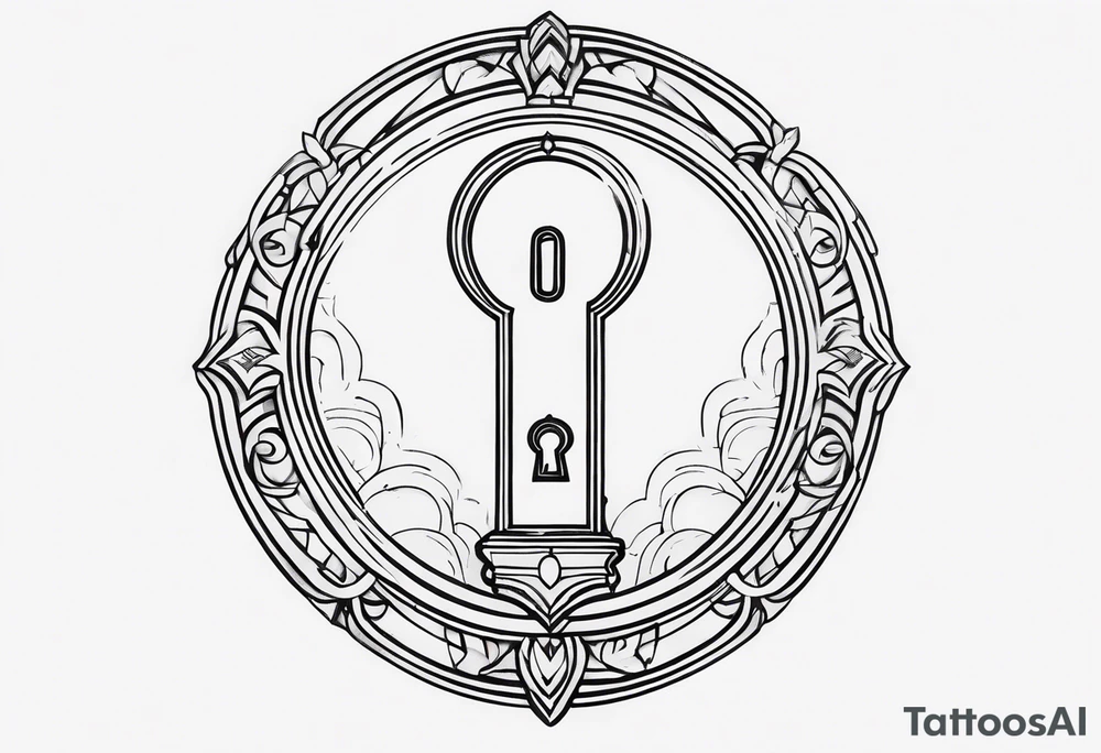 Vintage Keyhole Mystery tattoo idea