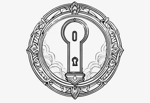 Vintage Keyhole Mystery tattoo idea