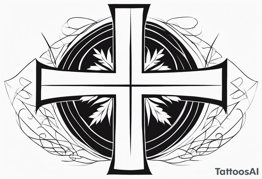 Cross masculinity tattoo idea