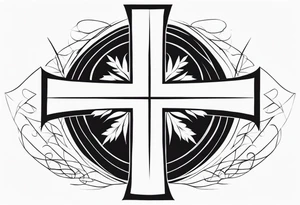 Cross masculinity tattoo idea