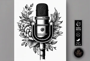 A microphone in nature tattoo idea