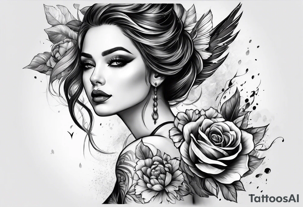 dark themed tattoo idea