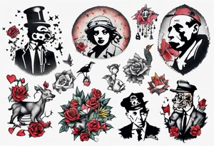 BANKSY ART STYLE tattoo idea