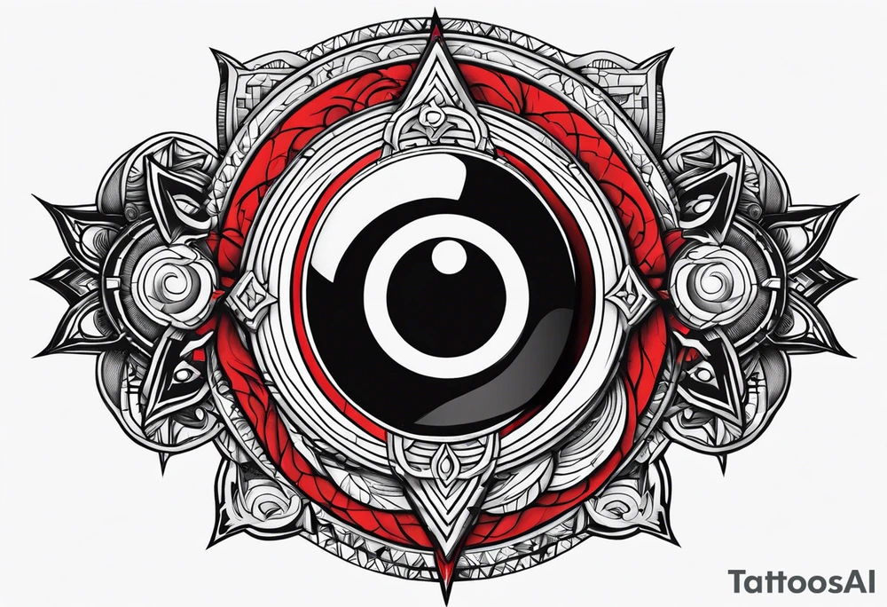 Utachi with sharingan on tricep tattoo idea