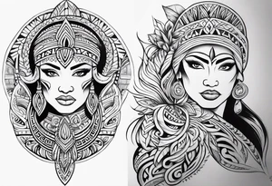 Maori feminine tattoo idea