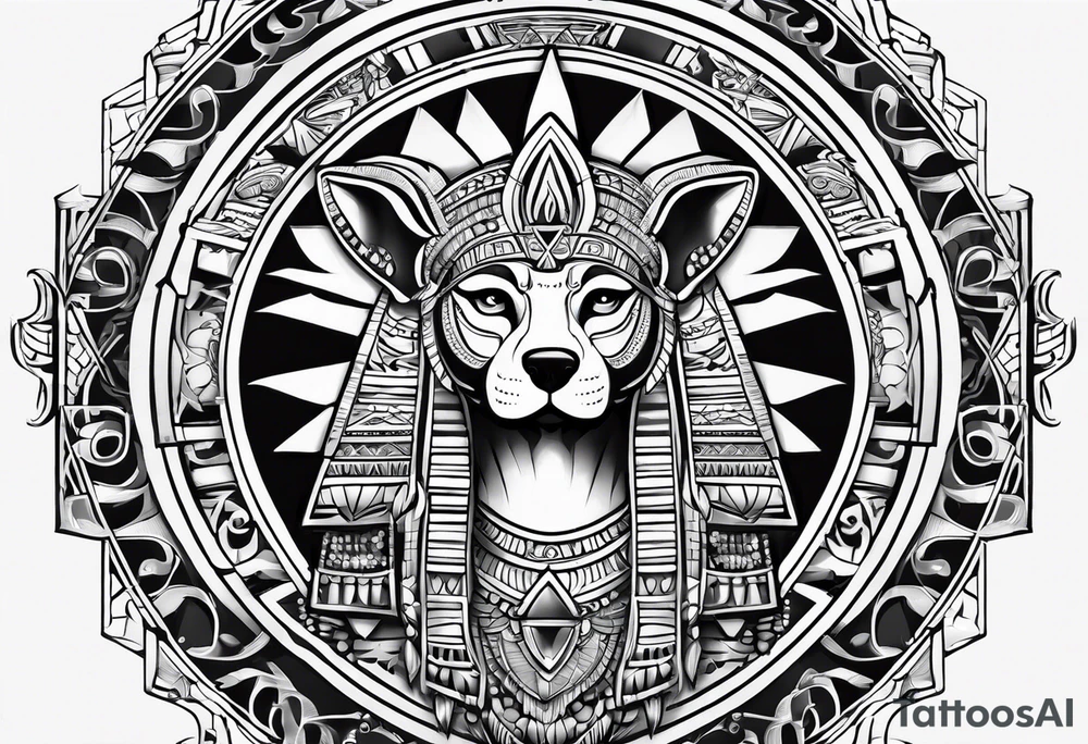 Egyptian dog god tattoo idea