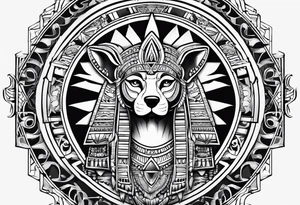 Egyptian dog god tattoo idea