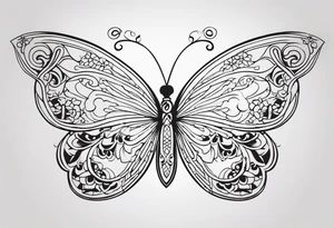 Create a Fine Line tattoo made out of the name Mingo and very pretty maybe a butterfly tattoo idea