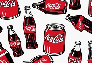 American traditional tattoo of Coca Cola can tattoo idea