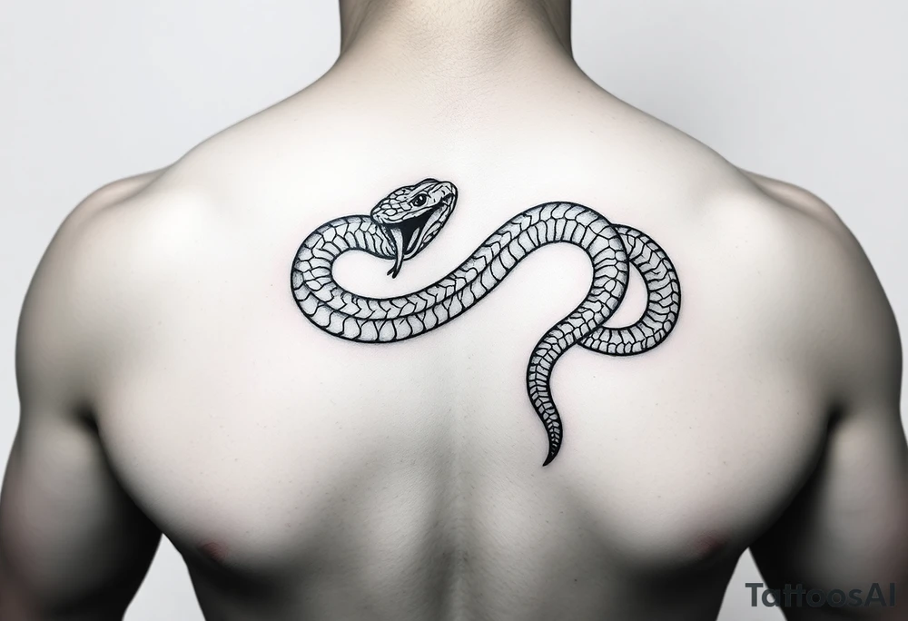 snake on chest tattoo idea