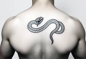 snake on chest tattoo idea