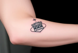 Casino, money, slot machines Las Vegas tattoo idea