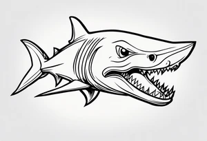 Dungeons and dragons shark tattoo idea