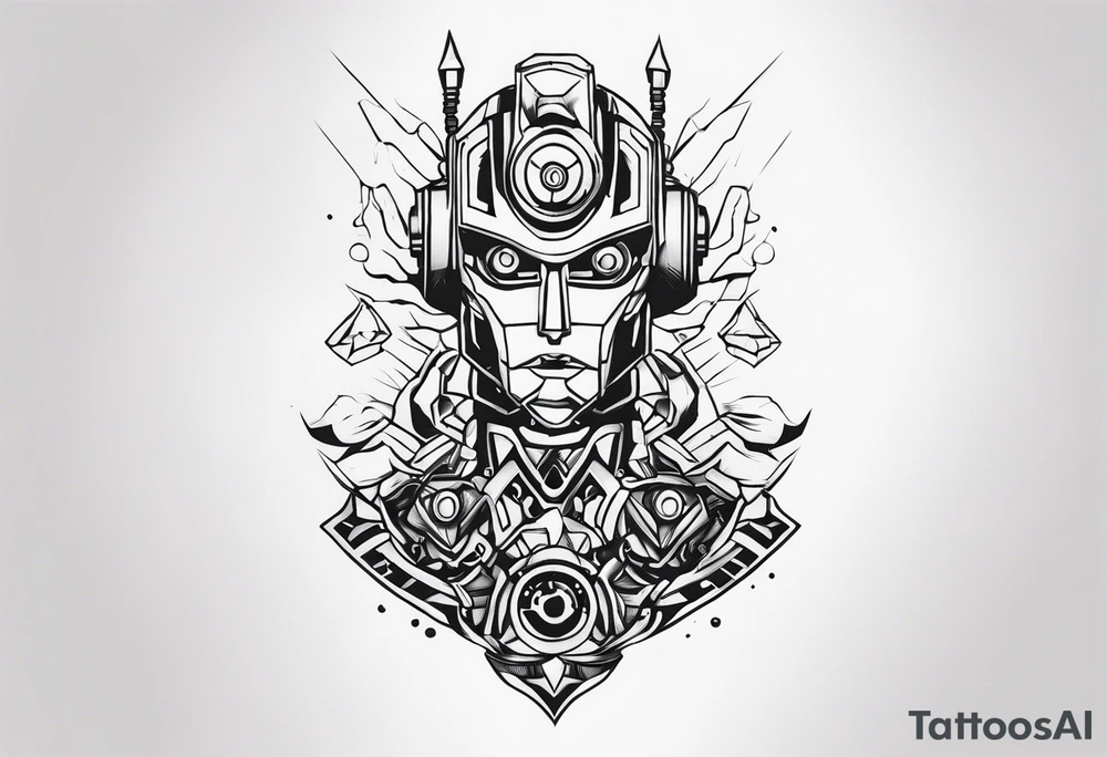 robot roots tattoo idea