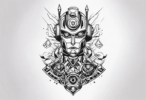robot roots tattoo idea