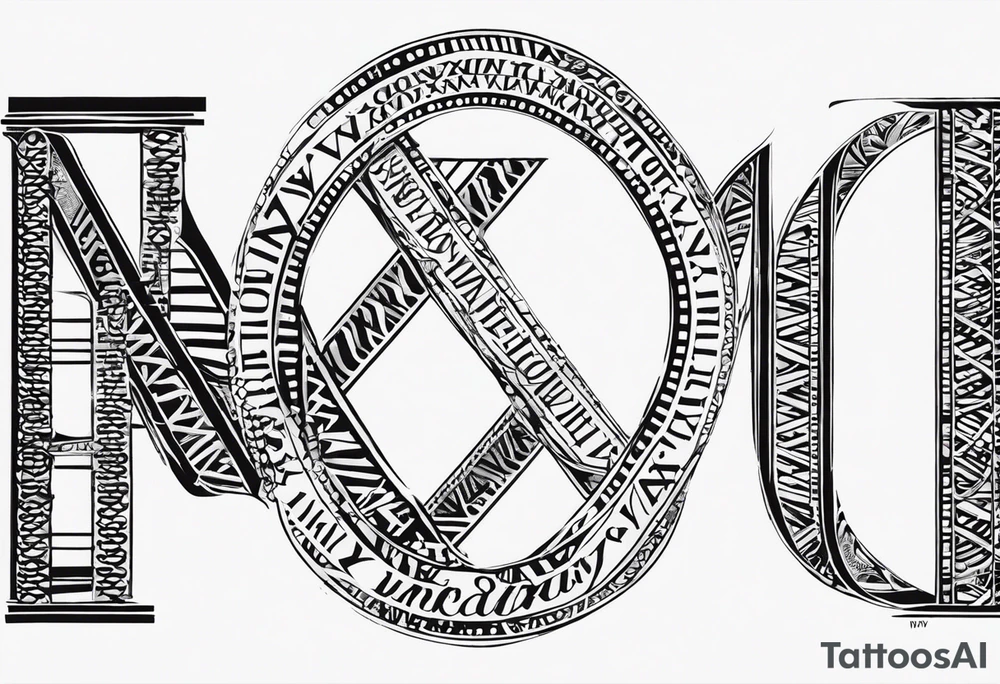 VIII_XXV_MMXVII with a DNA strand interterwined tattoo idea VIII_XXV_MMXVII with a DNA strand interterwined tattoo idea