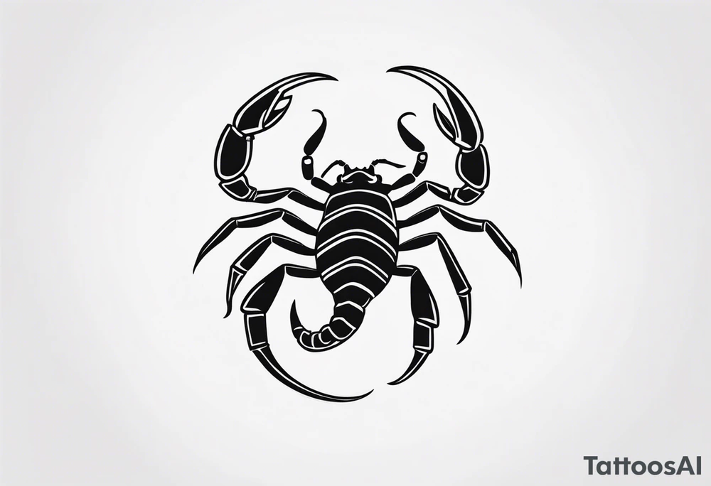 small cartoon scorpion tattoo idea