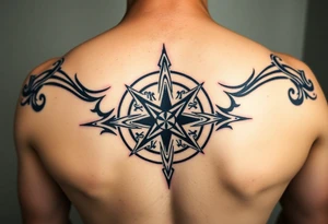 Compass rose tattoo idea