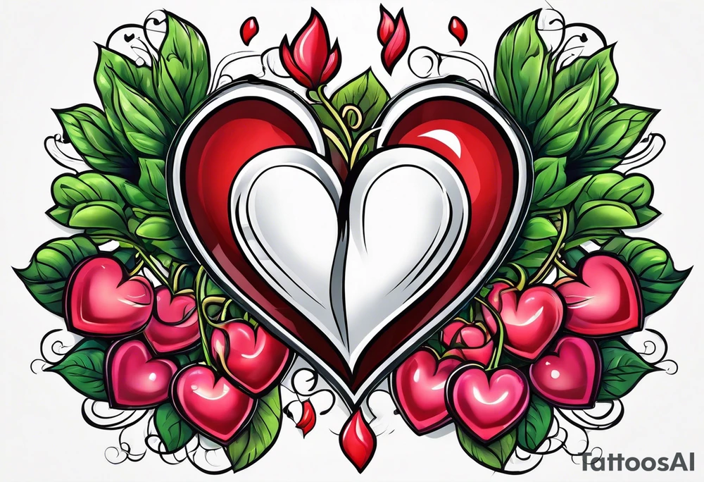 Bleeding heart tattoo idea
