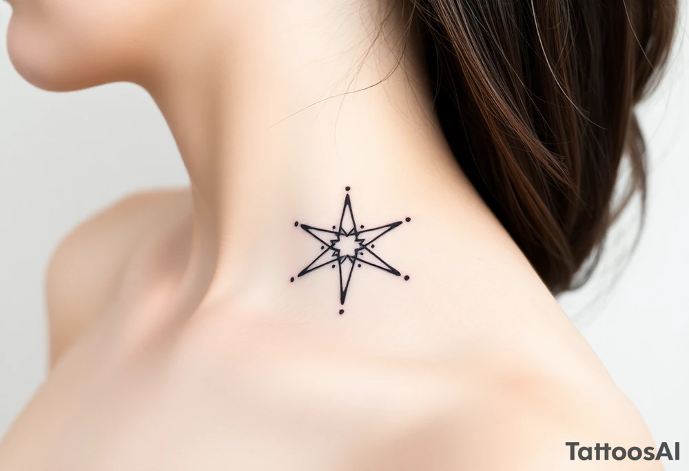 Create a star tattoo design. tattoo idea