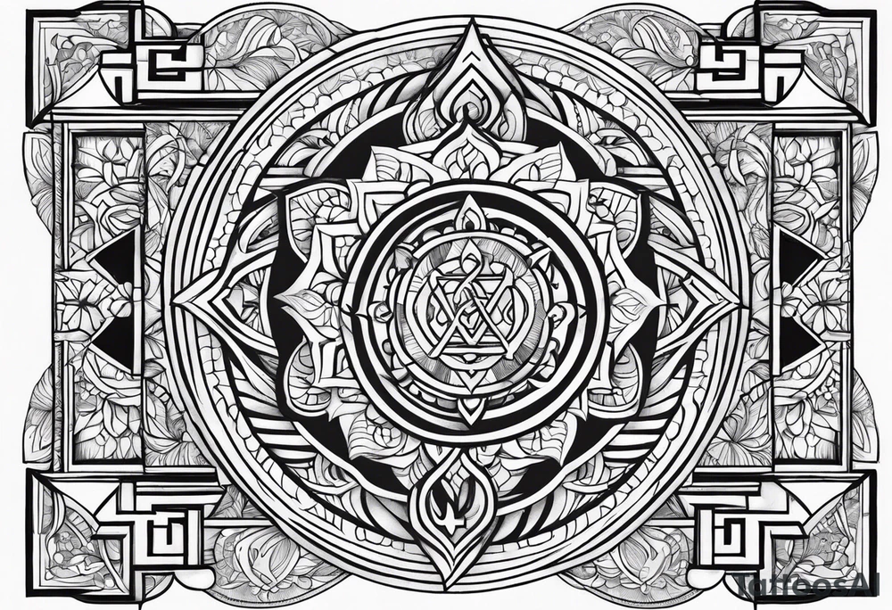 Alphabetically tattoo with 
OM
MAHARSHI
VIDYA tattoo idea
