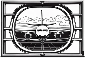 airplane window view tattoo idea