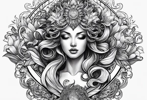 medusa book lily tattoo idea
