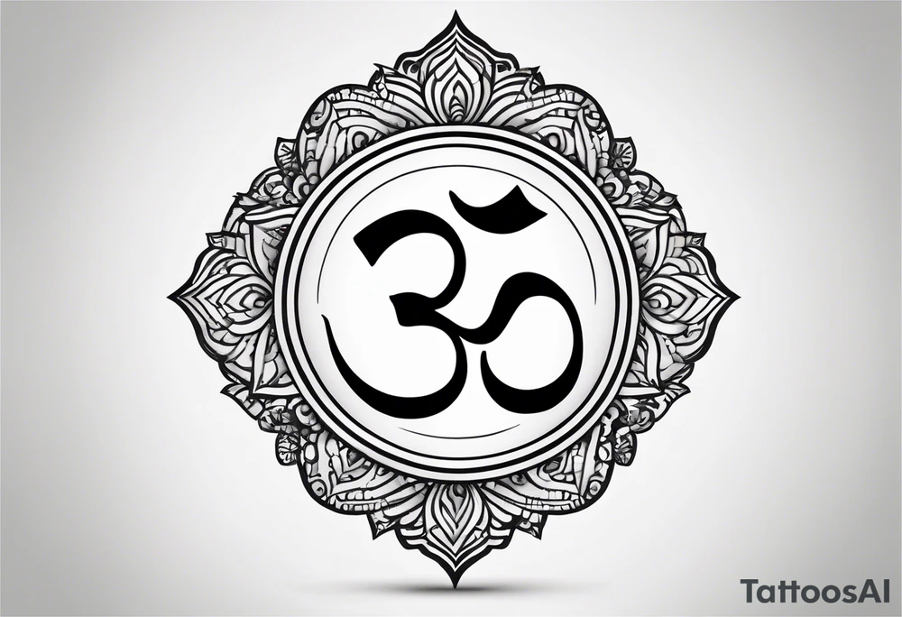 generate a simple less ink, small om symbol tattoo idea