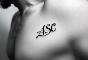 Initials A.S.C on the side of the wrist near the bone tattoo idea