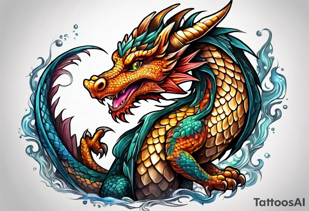 baby dragon tattoo idea