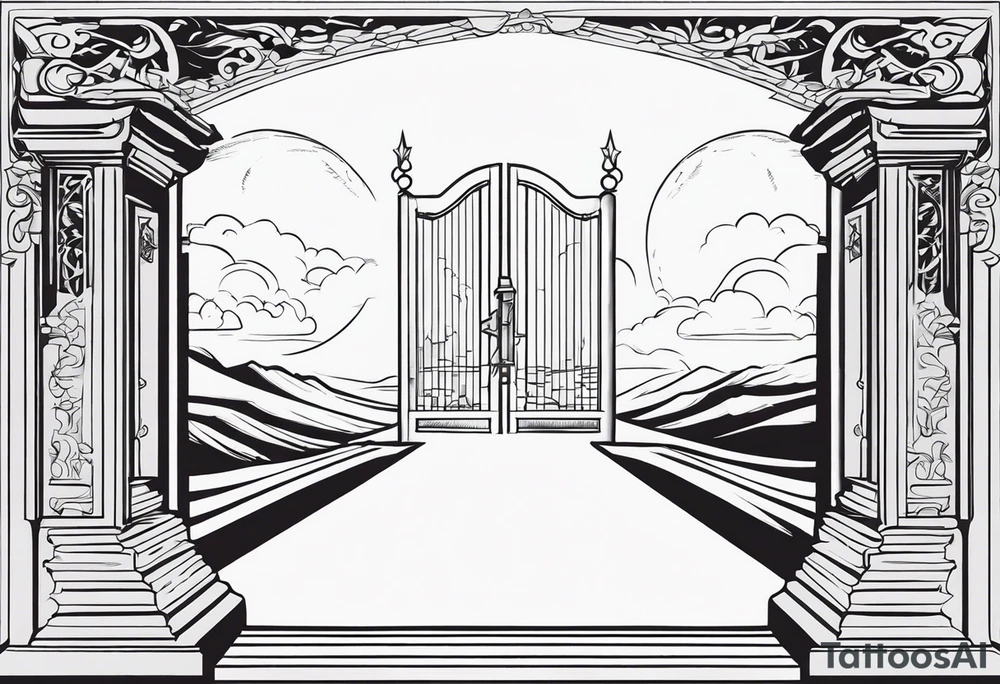 heaven gate vector tattoo idea