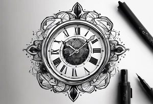 Minimalistic 11:11 angel number clock tattoo idea