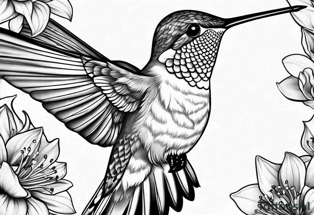 hummingbird tattoo idea