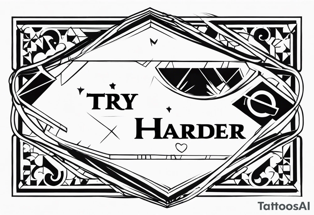 “Try harder” in another language tattoo idea