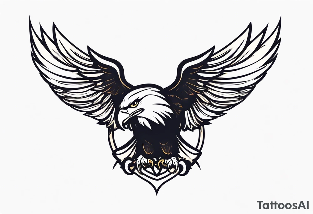 Eagle with blade tattoo idea