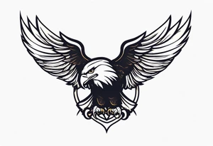 Eagle with blade tattoo idea