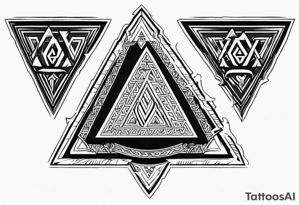 Valhalla
Sword shield valknut axe fire tattoo idea