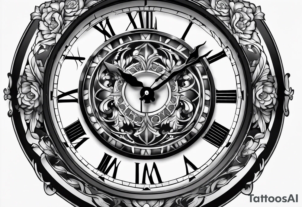Dark clock tattoo idea