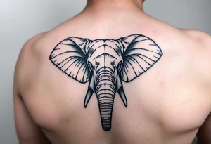 elephant head tattoo idea